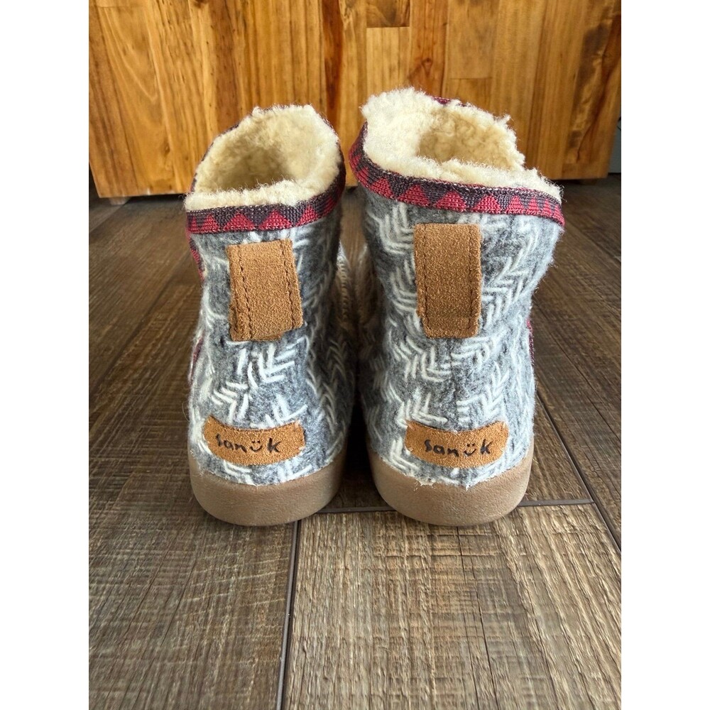 Women’s Sanuk Nice Bootah Ankle Boots Sz. 7.5 Grey Arrowooly - Picture 6 of 8